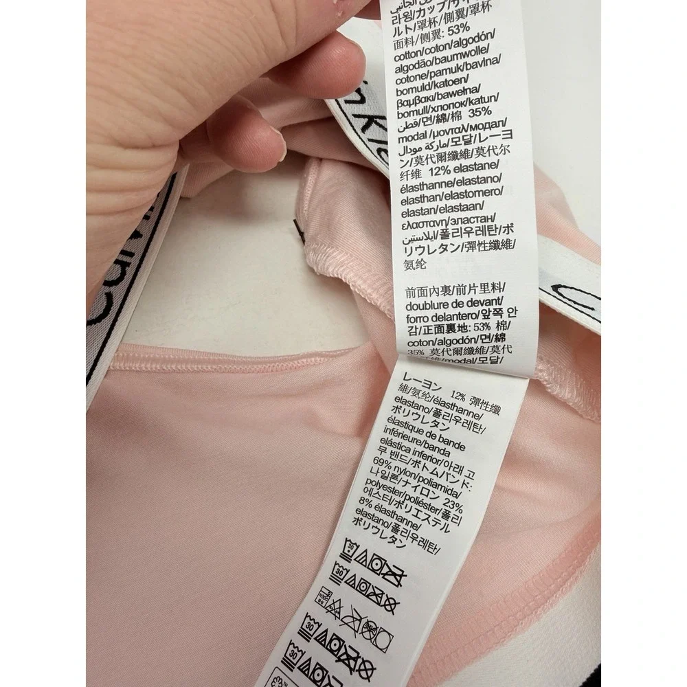 Calvin Klein Womens Plus Size 2X Modern Cotton Unlined Bralette QF5116 Pink 1316